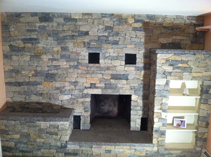 expert stone veneer installation fireplace facelift