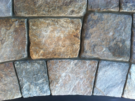Lexington stone fireplace usig stone veneer
