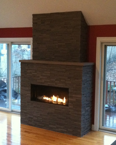 Gas Fireplace with RealStone