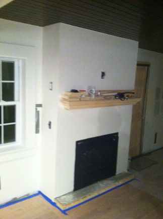 Lexington stone fireplace usig stone veneer