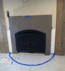stone veneer fireplace upgrade Salem MA