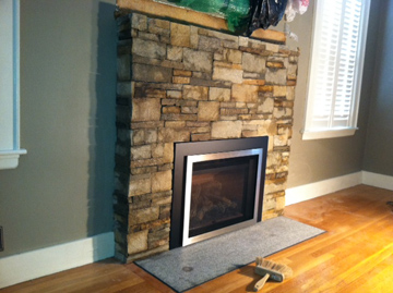 Boston Fireplace Living room design Painted fireplace update