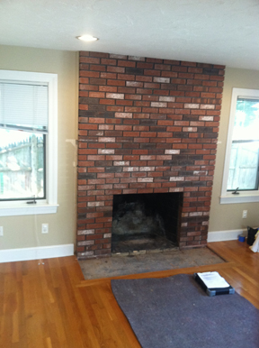 Needham MA fireplace facelifter complete with custom wood work