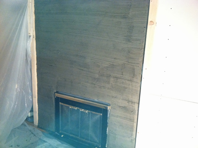 Fireplace remodel stone veneer Melrose MA