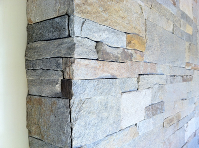 Swampscott MA stone Veneer using drystack