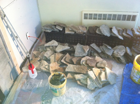 Fireplace remodel stone veneer Melrose MA